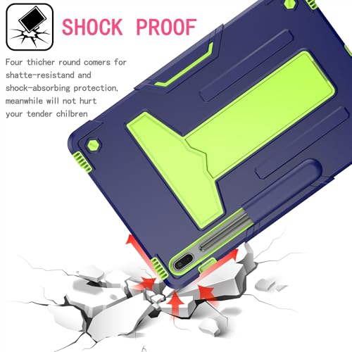 Coque robuste Samsung Galaxy Tab S7 Plus antichoc avec angles renforcés bleu - 4