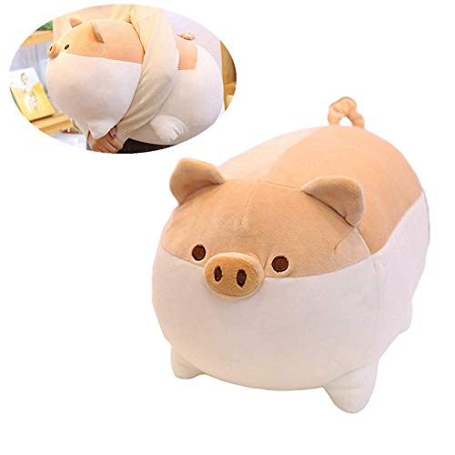 chunnron Plush Large Plush Toy Soft Pillow For Kids Cute Pillow Plush Dinosaurs Soft Toy Plushy Plushie Cute Pillows For Girls 40cm/15.75inch,brown pig