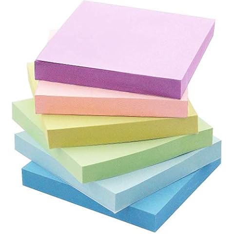 Early Buy Self-Stick Notes Sticky Notes 100 Sheets/Pad 6 Candy Colors 3 inch X 3 inch 6 Pack Cover