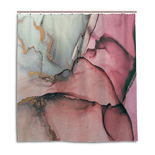 Rideau de douche étanche polyester 60x72 pour tringle de salle de bain - 2