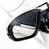 StarryVoyage Blind Spot Mirror 2 Pcs Car Side HD Frameless Convex Mirror, 3x Larger Blindspot View, Wide Angle Rearview with Rain Guard, Universal Fit
