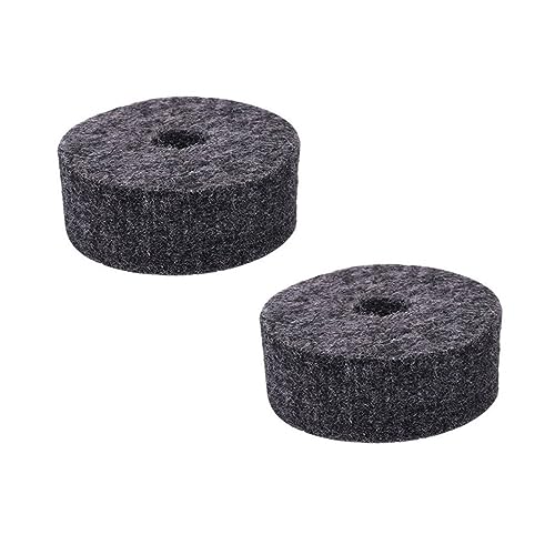 SUPVOX Cymbal Sleeve Cymbal Drumming Practice Pad 2 Pcs Felt Washers Strap Button Felt Washers Set