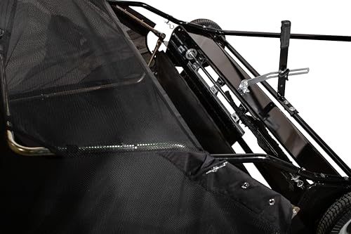 IMPACT IMPLEMENTS® 48\" Tow-Behind Lawn Sweeper with 12.9 cu. ft Hopper Bag Capacity. Great for clearing Leaves, Grass, Small Sticks and Other Debris.