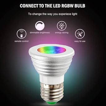 Pro Magic 16-Colour Remote Controlled LED Light Bulb | E27 Base | 4 Modes: Flashing, Strobe, Fading & Smooth Lighting + Static & Brightness Control