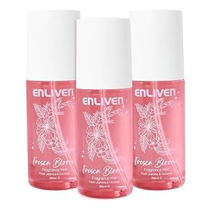 Enliven Fresca Blooms Fragrance Mist – 150mlx3 Pack – Notes of Jasmine & Tropical Flowers – Body Spray – Gifts For Women – Fragrance Body Mist – Womens Body Spray