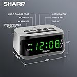 Sharp USB-C Charging Alarm Clock