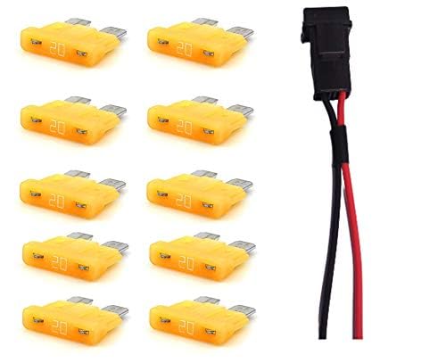 Crewbolt 20 AMP Blade Fuse Set with Holder | 10-Piece Automotive Fuse Pack for Car & Truck-image-34