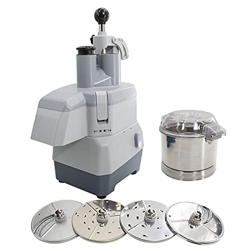 Hakka Combination Food Processor with 3 Qt. Stainless Steel Bowl, Continuous Feed & 4 Discs - 1 hp