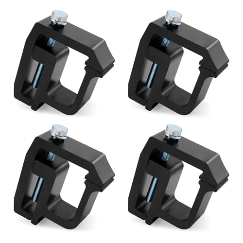 QYMOPAY Truck Cap Mounting Clamps, Heavy Duty Camper Shell Clamps for Chevy Silverado Sierra 1500/2500/3500, for Dodge, for Ram 1500/2500/3500, F150 F250, for Mitsubishi, for Toyota (4 pcs) by QYMOPAY - Used condition - US$15.81