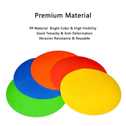 Vgeby 10Pcs Spot Markers, Flat Disc Markers Round Silicone Speed Agility Training Spot Cones Field Marker For Soccer, Basketball, Baseball Athletics Supplies Vgeby1 Disc Markers #TOP2