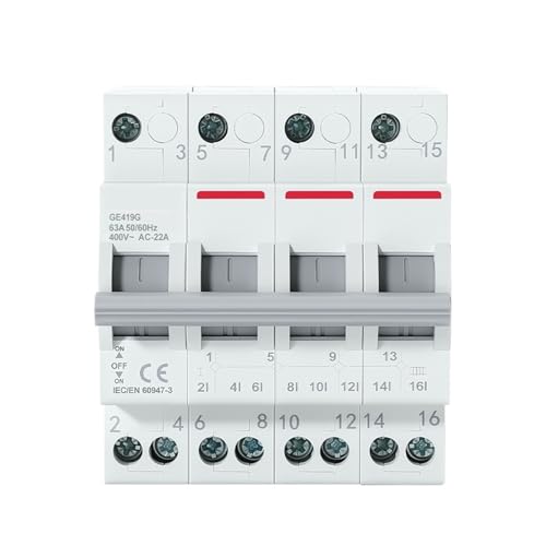 Interrupteur de déconnexion double puissance 40A rail modulaire AC 1P