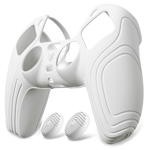 eXtremeRate PlayVital Coque Protection pour ps5 Manette,Housse Silicone avec Capuchon pour ps5 Joystick Controller Cover Skin Antidérapante,Édition Samouraï-