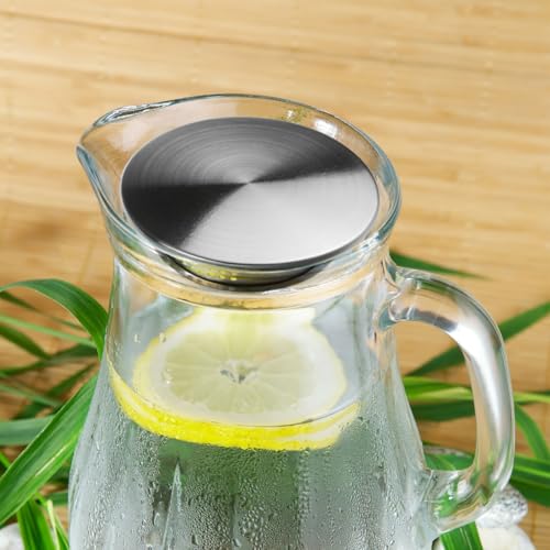 Couvercles de pichet à eau en verre et acier inoxydable pour la maison et la table