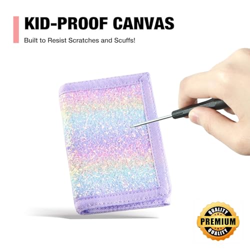 Kids Wallet for Girls, Little Girls Wallet for Kids, Purple Wallets for Teen Girl, Toddler Wallets with Coin Pocket, RFID Tween Child Christmas & Birthday Gift3