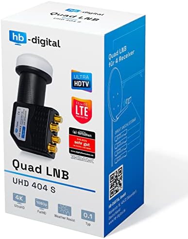 HB-DIGITAL HD-45-A-4 Konwerter LNB, 4-Drożny, Czarny