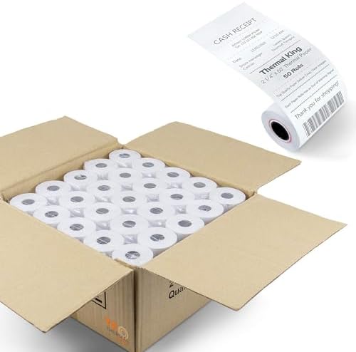 Thermal King, 2 1/4" x 50' Thermal Paper, 50 Rolls