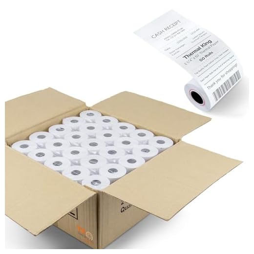 TK Thermal King, 2 1/4" x 50' Thermal Paper, 50 Rolls
