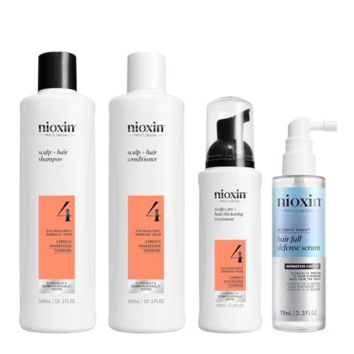 Nioxin Scalp + Hair Thickening System 4 Kit | For Colored, Dry, &...