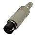 Produktbild AERZETIX: 2x Stecker weiblich DIN 5polig Pin 180 ° grau C19508