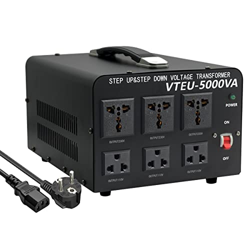 Cantonape 5000VA Transformador Elevador/Reductor de Voltaje de 5000 Vatios EEE.UUU. - Convertidor de...