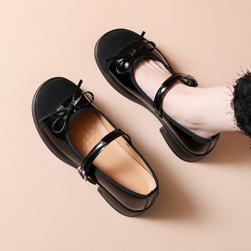 Mary Jane Shoes Women Flats - Women Low Heel Chunky Pumps - Ladies Round Toe Mary Jane Flats Shoes4