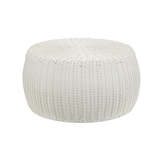 Stylish Resin Wicker Storage Stool or Side Table