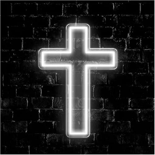 Croix signe Jésus LED blanche pour sublimer une fête de baptême