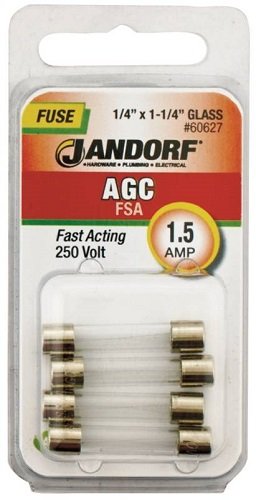 Jandorf Specialty Hardw Fuse Agc 1.5A Fast Acting 60627 #TOP6