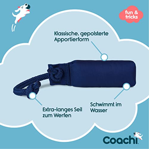 Coachi Canvas Training Dummy, schwimmt, weites Werfen, klassisches Apportierspielzeug, Jagdhund- und Welpentraining. Hundezubehör. Für kleine Hunde und Welpen