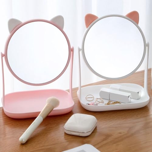 Espejo de maquillaje con bandeja de almacenamiento x2 miniatura 3