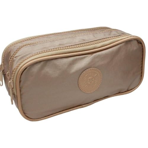 Estojo Organizador com 3 Divisórias – Nécessaire de Nylon para Cosméticos, Viagem ou Escritório