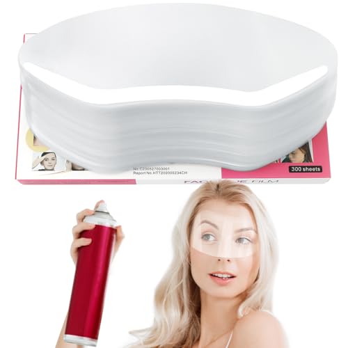 Image of EBANKU 300 PCS Shower Face Shield Eyebrow Eyelash Shield Visors Waterproof | Eyebrow Eyelash Protector for Shower, Face Shields for Hairspray, Eyebrow Shower Visors for Adults, Strong Adhesive, Plastic
