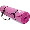 TOPLUS Verdikte gymnastiekmat, ftalaatvrije yogamat, antislip en gewrichtsvriendelijk, sportmat voor yoga, pilates, sport, met praktische draagband, pilatesmat, 183 x 61 x 1 cm