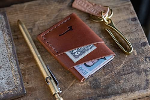 The Port Wallet by Craft and Lore, Handmade Minimal Leather Card Wallet (Buck Brown)3