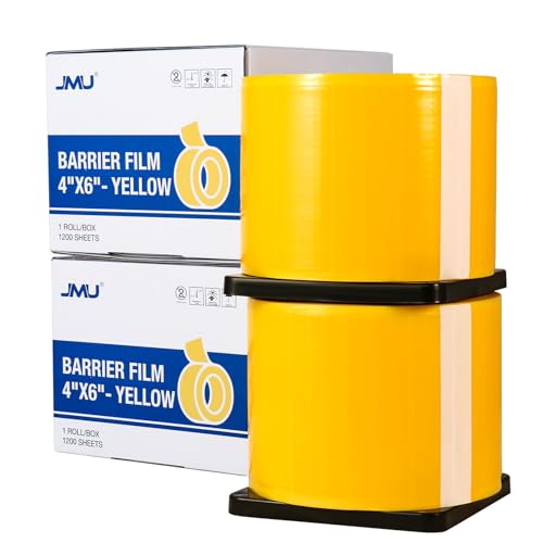 JMU Yellow Barrier Film, 2 Rolls Dental Tattoo Barrier Tape 4" x 6"