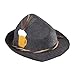 Widmann 1409M - Sombrero bávaro, con decoración de jarra de cerveza, gris, Baviera, fiesta de la cerveza, traje tradicional, sombrero, accesorio, carnaval, fiesta temática