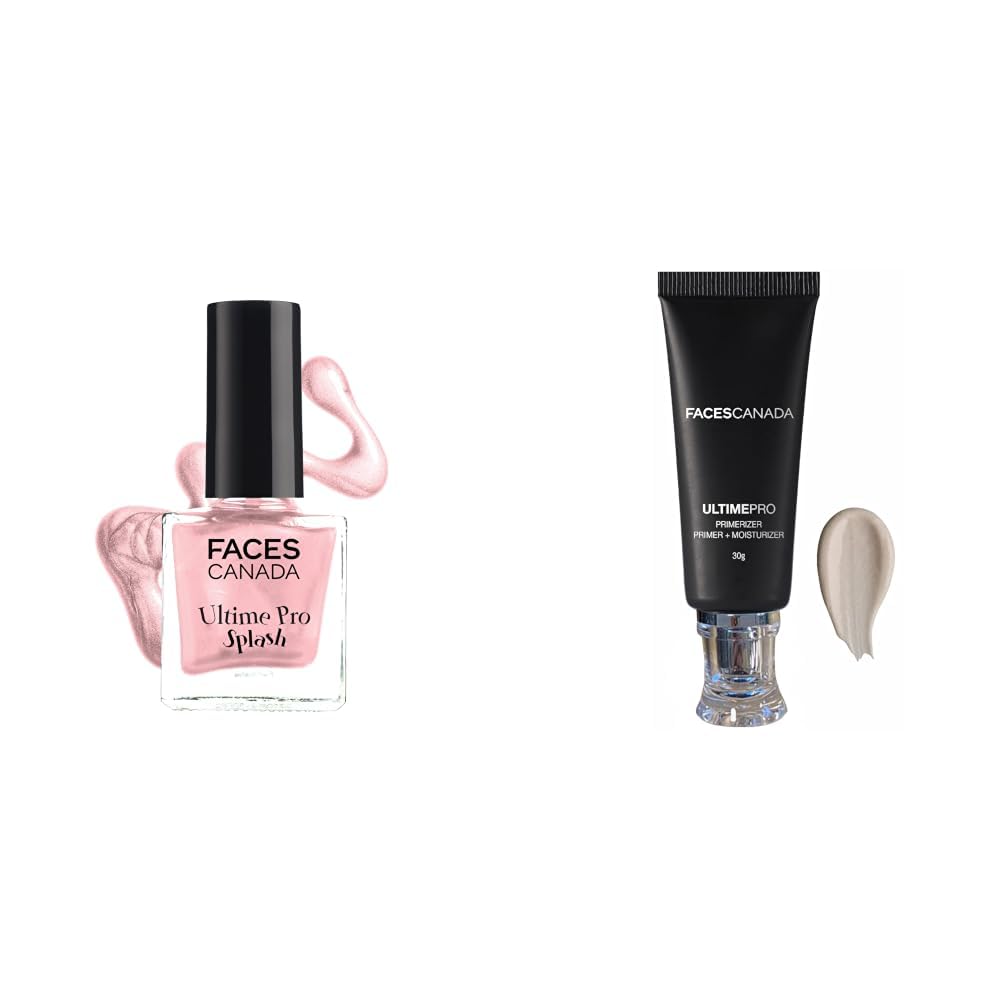 FACESCANADA Splash Glossy Finish Nail Enamel Twinkle 36 8ml & Ultime Pro Primerizer Primer + Moisturizer, 30 g-image-32