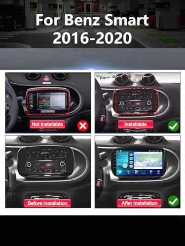 Pantalla de coche con navegación GPS para Benz Smart años 2016-2020 2