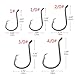 Drasry Fishing Hooks Set High Carbon Steel Jig Bait Sharp Fish Hook for Saltwater Freshwater (75Pcs Large Octopus Hooks(1 to 4/0))
