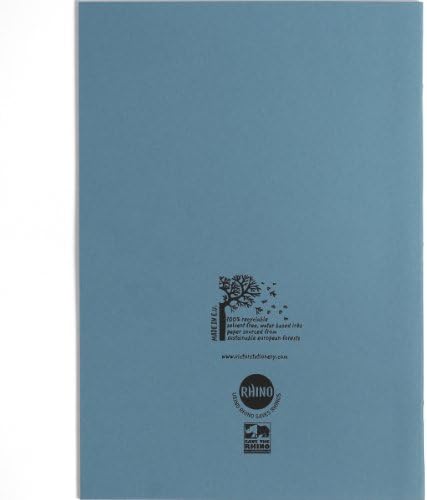 RHINO Stationery Exercise Book | A4 | 64 Page | 15mm Lined | Light Blue | Learning Resources | School Books | Pack of 10