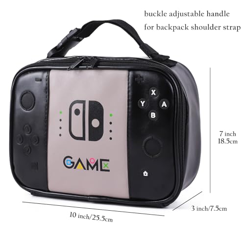 Ontesy SWCH Boys Lunch Box Switch Game Lunch Bag Thermal Insulated Bentobox Container Waterproof Leather Mini Lunch Cooler thumb #1