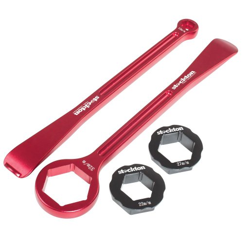 STOCKTON TOOL COMPANY Aluminum Off-Road Tire Combo Lever Set - Metric, Red