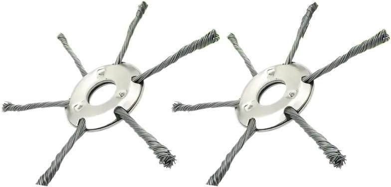 9" Wire Wheel Lawn Trimmer Universal Weed Brush for Straight Shaft Brushcutters with 3 Adapters Efficient Moss Rust Removal