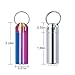 TISKY Pill Case Keychain(2 Pack), Portable Stainless Steel Pill Fob Waterproof Small Pill Box Container Keychain Pill Holder for Outdoor Travel Purse or Pocket
