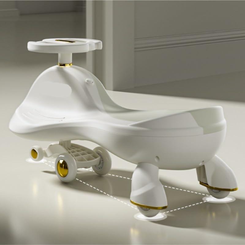 Miniatura 3 de Coche oscilante con ruedas intermitentes, luz musical, antivuelco, juguete para niños y niñas de 3 años en adelante (azul, rueda silenciosa)