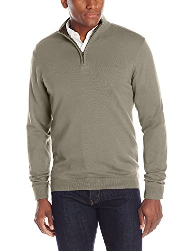 Oxford NY Men's Quarter Zip Mock-Neck Sweater