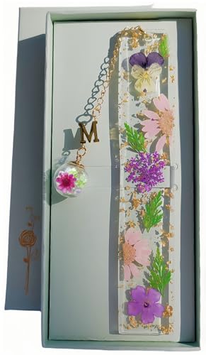 Famweylami Marcador de livros original personalizado, presente para professor, 26 letras, reforma, de despedida, professor, graduação, fim de curso, para o dia da mãe - M