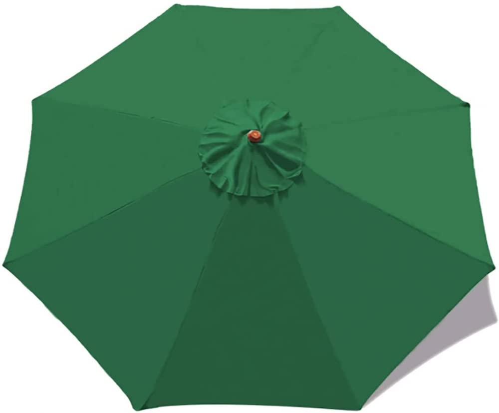Bâche De Remplacement pour Parasol Déporté 8 Baleines 3m Toile De Rechange pour Parasol Octogonal Protection UV, 8 Points D Accroche pour Pare-Soleil De Jardin pour Terrasse-Green