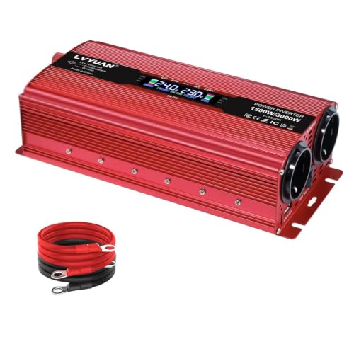 LVYUAN Wechselrichter 24V 230V 1500W/ 3000W Spannungswandler...