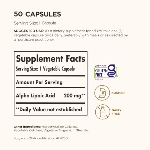 Solgar Alpha Lipoic Acid Supplement